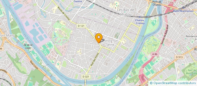 localisation de l'entreprise AMSAPAT LES TUILES BLEUES  CROISSY-SUR-SEINE