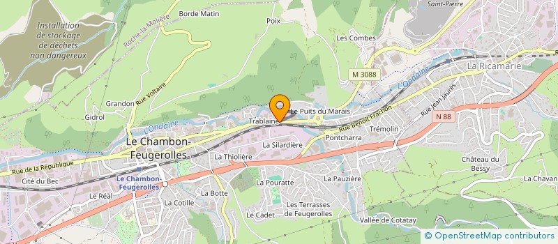 localisation de l'entreprise AMSP AMENAGEMENT  LE CHAMBON-FEUGEROLLES