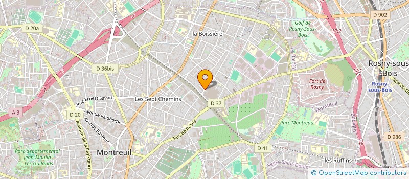 localisation de l'entreprise AMT à MONTREUIL