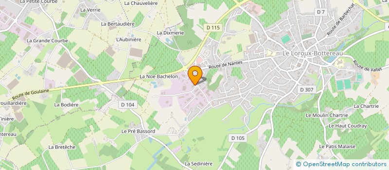 localisation de l'entreprise AMT 44 à LE LOROUX-BOTTEREAU
