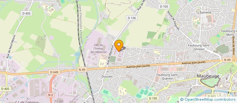 localisation de l'entreprise AMT à MAUBEUGE