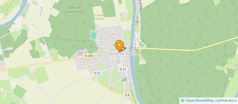 localisation de l'entreprise AMTRO HUMANIS à PARCE-SUR-SARTHE