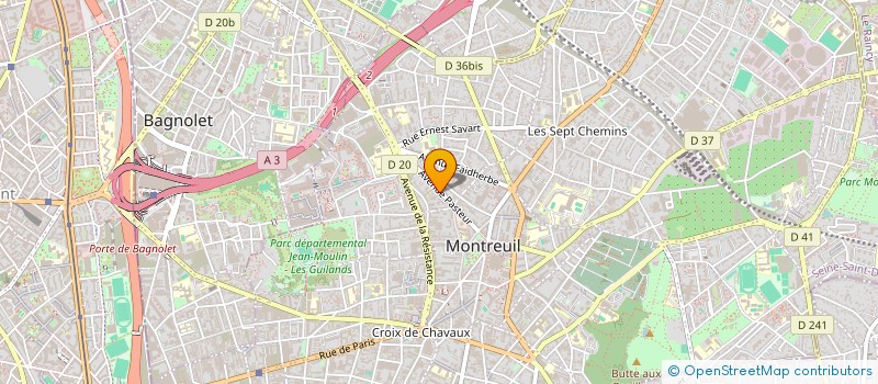 localisation de l'entreprise AMULANCES BEL'EST à MONTREUIL