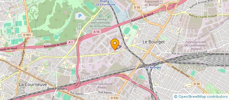 localisation de l'entreprise AMV à LA COURNEUVE