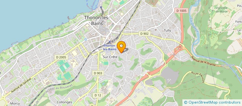 localisation de l'entreprise AMV à THONON-LES-BAINS