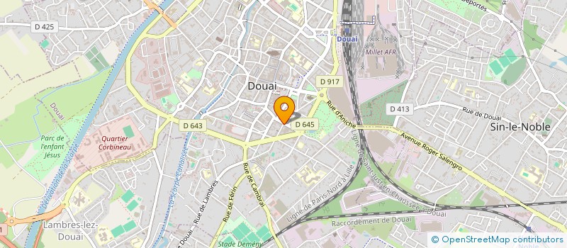 localisation de l'entreprise AMV à DOUAI