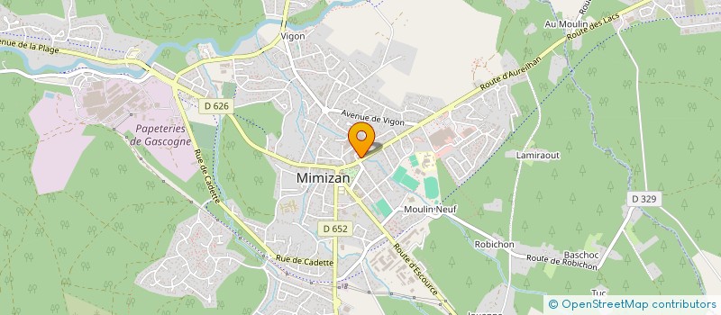 localisation de l'entreprise AMW5 à MIMIZAN