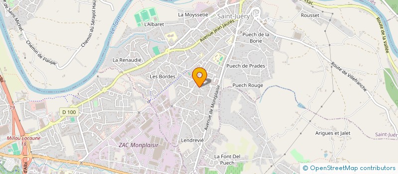 localisation de l'entreprise AMWARE SARL à SAINT-JUERY