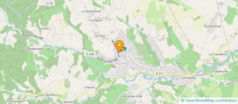 localisation de l'entreprise AMX CAPITAL  THURINS