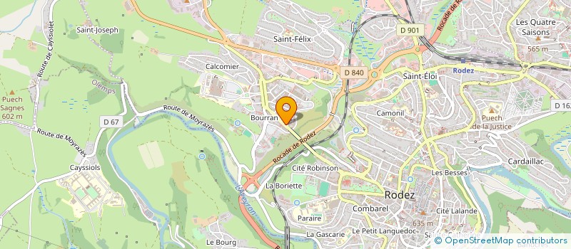localisation de l'entreprise AMY à RODEZ