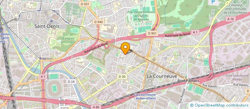 localisation de l'entreprise AMZAAR à LA COURNEUVE