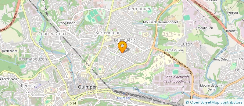 localisation de l'entreprise AMZER PAYSAGE  PLOMELIN