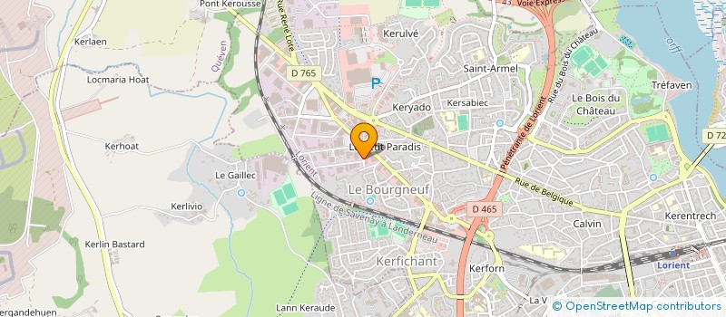 localisation de l'entreprise AMZERFIT à LORIENT