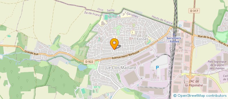 localisation de l'entreprise AN 95  FOSSES
