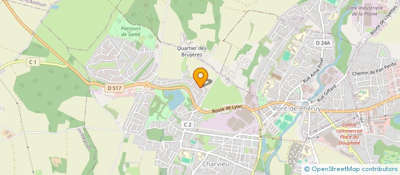 localisation de l'entreprise AN2C CONSULT'AUTO  CHARVIEU-CHAVAGNEUX