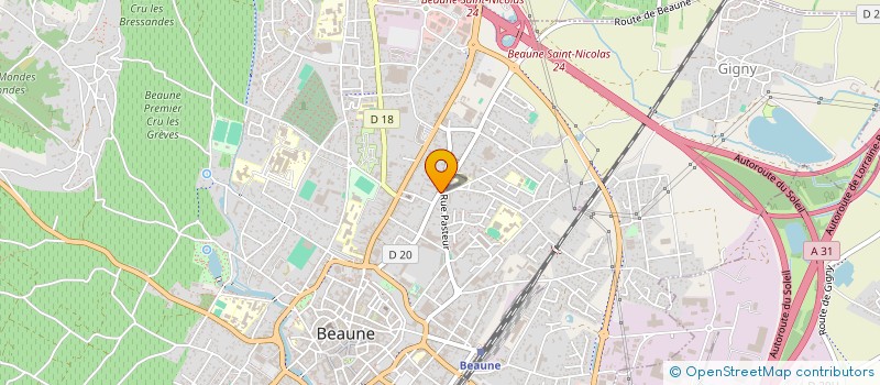 localisation de l'entreprise AN2M TAXI à BEAUNE