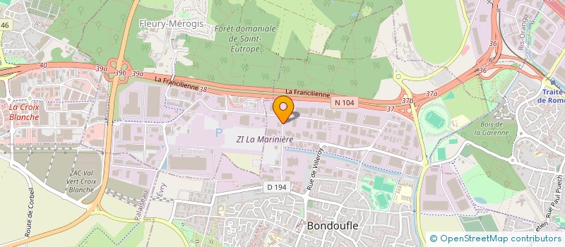 localisation de l'entreprise ANA - BAT à BONDOUFLE