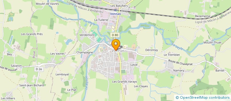 localisation de l'entreprise ANA'BELLE COIFFURE  VONNAS