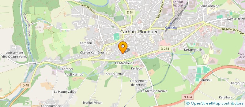 localisation de l'entreprise ANA FAMILLE  CARHAIX-PLOUGUER