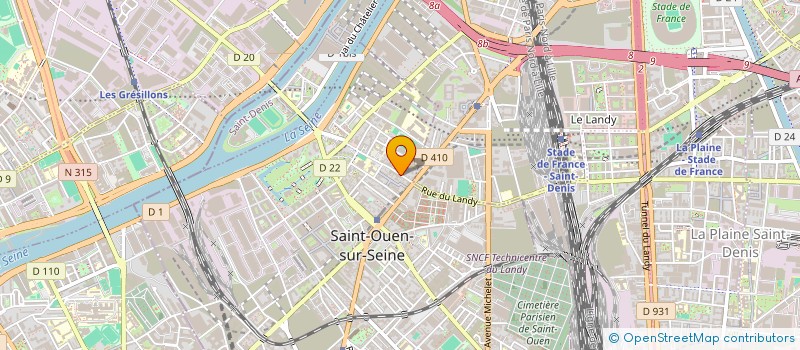 localisation de l'entreprise ANABAT à SAINT-OUEN-SUR-SEINE