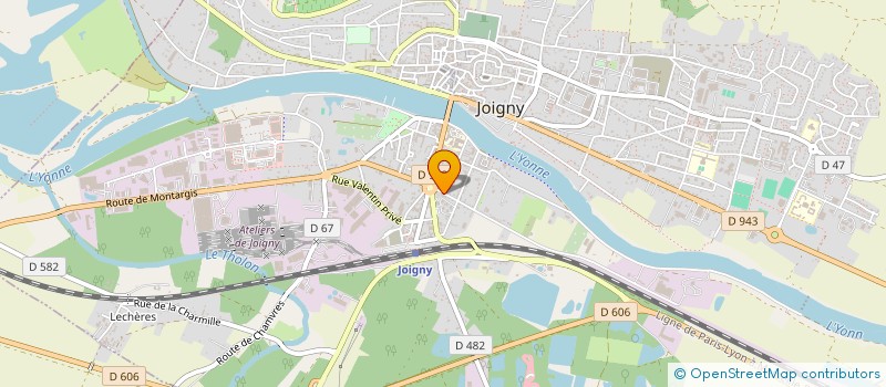 localisation de l'entreprise ANADICE à JOIGNY