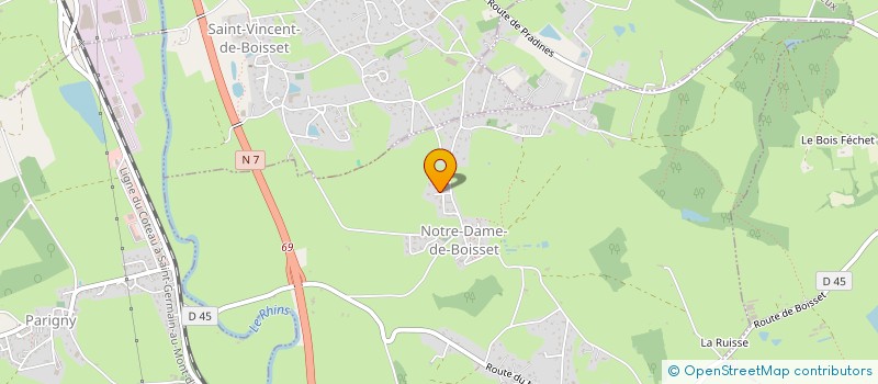 localisation de l'entreprise ANAK'O  NOTRE-DAME-DE-BOISSET