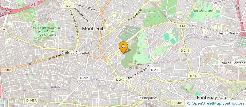 localisation de l'entreprise ANALEMME à MONTREUIL