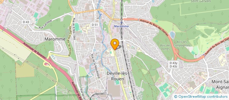 localisation de l'entreprise ANALYSE AUTO BILAN DEVILLOIS  DEVILLE-LES-ROUEN