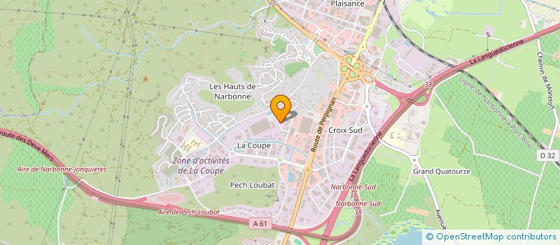 localisation de l'entreprise ANALYSE AUTO CONTROLE 11 à NARBONNE