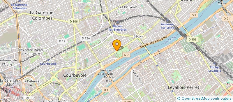 localisation de l'entreprise ANALYSE CONSEIL TRAITEMENT INFORMATIQUE à COURBEVOIE