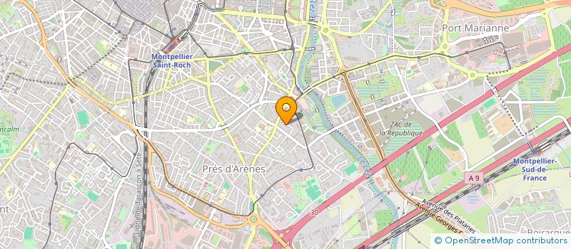 localisation de l'entreprise ANALYSE ET ACTION SUD à MONTPELLIER