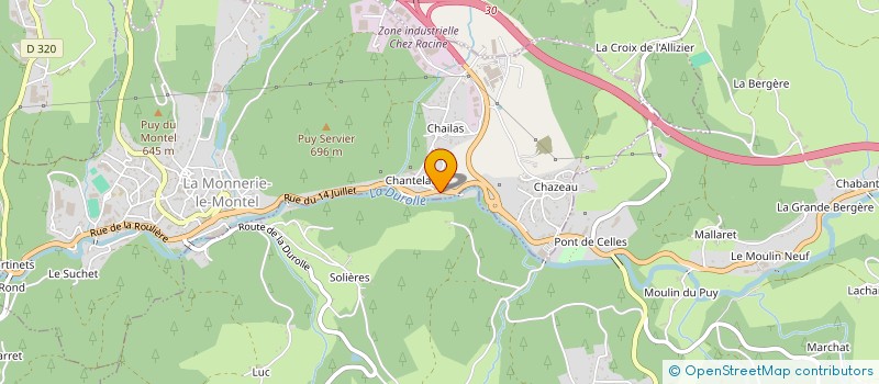 localisation de l'entreprise ANALYSE SYSTEME ASSEMBLAGE PRODUITS  LA MONNERIE-LE-MONTEL