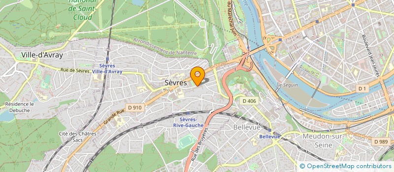 localisation de l'entreprise ANALYSE TEXTUELLE RECH INFORM & LINGUIST à SEVRES