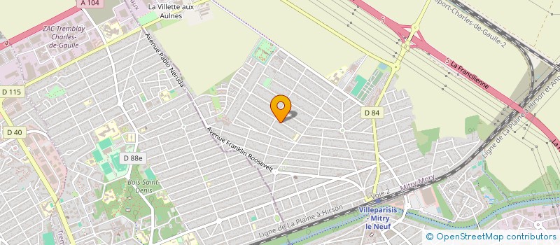 localisation de l'entreprise ANALYSES ET DIAGNOSTICS TECHNIQUES OBLIGATOIRES  MITRY-MORY