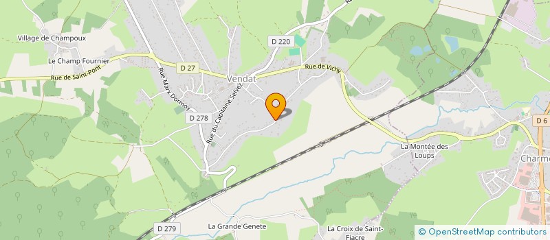 localisation de l'entreprise ANALYSES ET SOLUTIONS à VENDAT