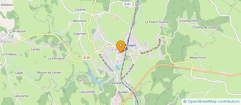 localisation de l'entreprise ANAMAN 15 à LE ROUGET-PERS