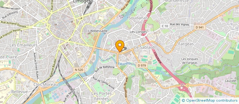 localisation de l'entreprise ANAMORPHOSE à LIMOGES