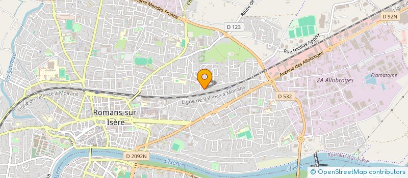 localisation de l'entreprise ANANDA  ROMANS-SUR-ISERE