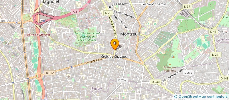 localisation de l'entreprise ANARUTHRA à MONTREUIL