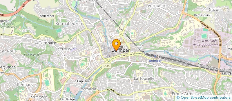 localisation de l'entreprise ANATELO à QUIMPER