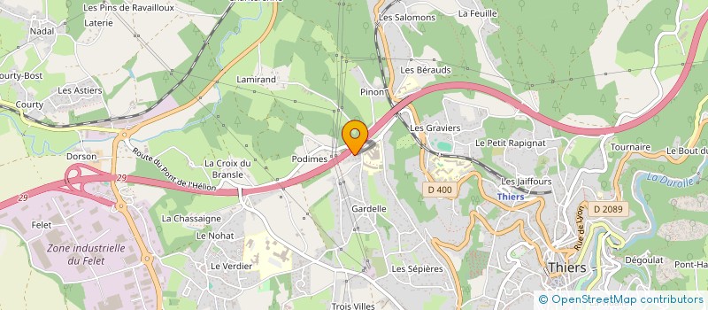 localisation de l'entreprise ANATOLIE  THIERS