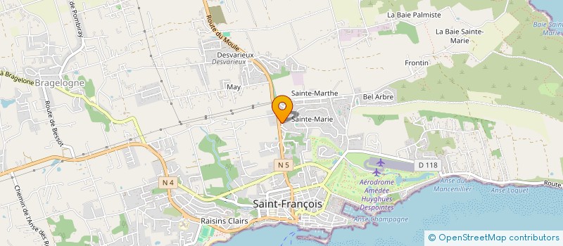 localisation de l'entreprise ANB RESTO à SAINT-FRANCOIS