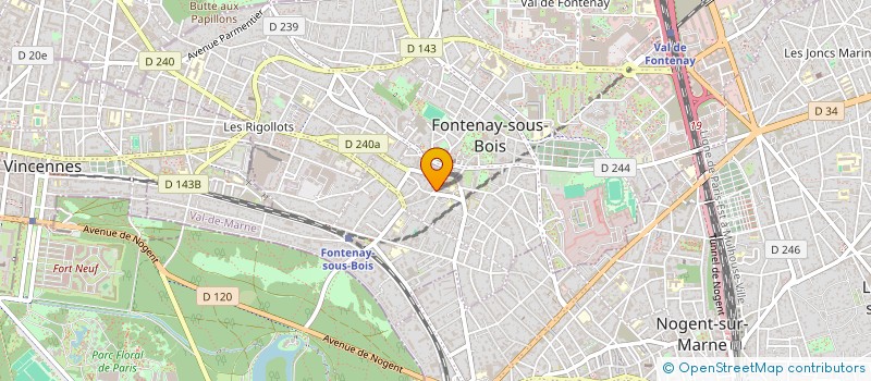 localisation de l'entreprise ANC AVIATION à FONTENAY-SOUS-BOIS