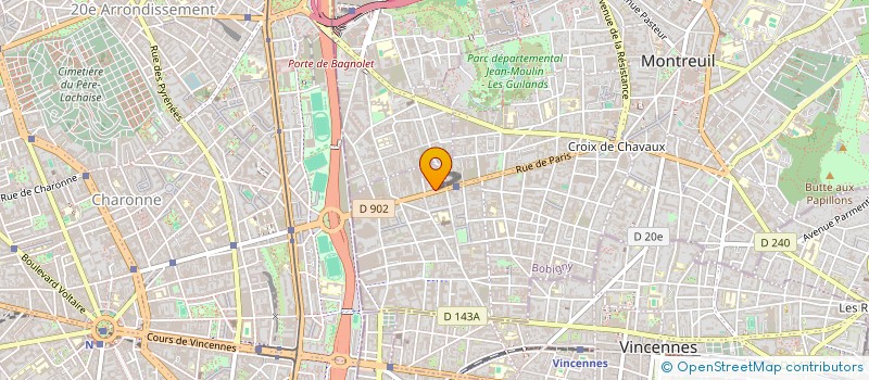 localisation de l'entreprise ANC ETABL DELBONO BIOLZI CIE à MONTREUIL