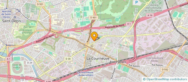 localisation de l'entreprise ANCA RENOVATION à LA COURNEUVE