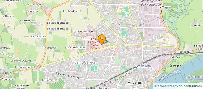 localisation de l'entreprise ANCENIS ACTIVITES AUTO CONTROLE à ANCENIS-SAINT-GEREON