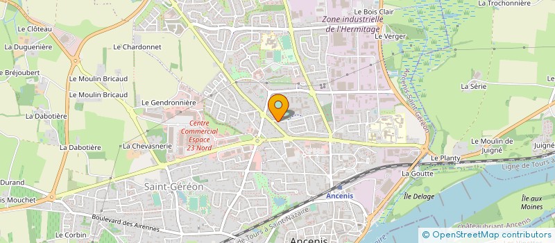 localisation de l'entreprise ANCENIS HANDBALL  ANCENIS-SAINT-GEREON