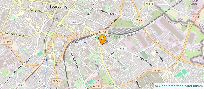 localisation de l'entreprise ANCI CONSTRUCTION  WATTRELOS