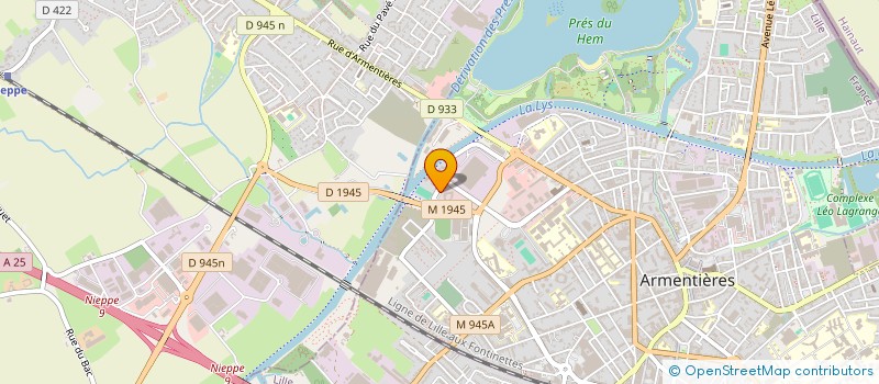 localisation de l'entreprise ANCIENNES BRASSERIES MOTTE CORDONNIER  ARMENTIERES