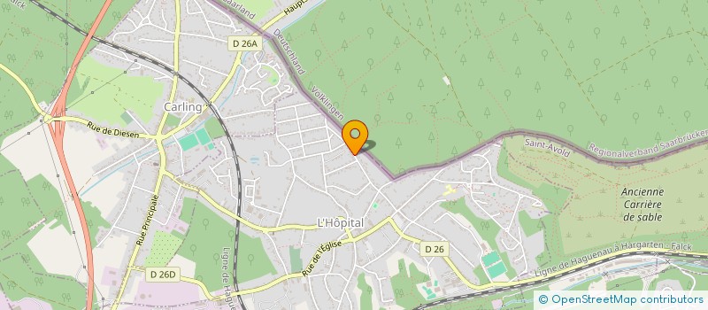 localisation de l'entreprise ANCIENS COMBATTANTS ET MILITAIRES DE L'HOPITAL  L'HOPITAL